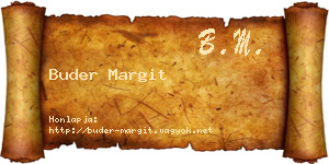 Buder Margit névjegykártya